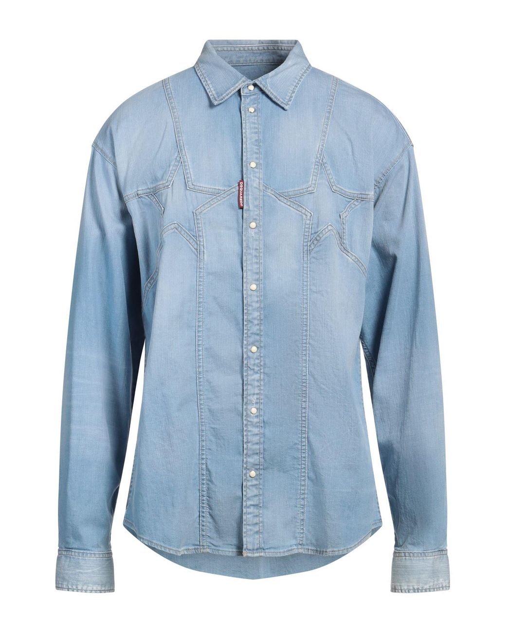 DSquared² Blue Denim Shirt Cotton, Elastane for men