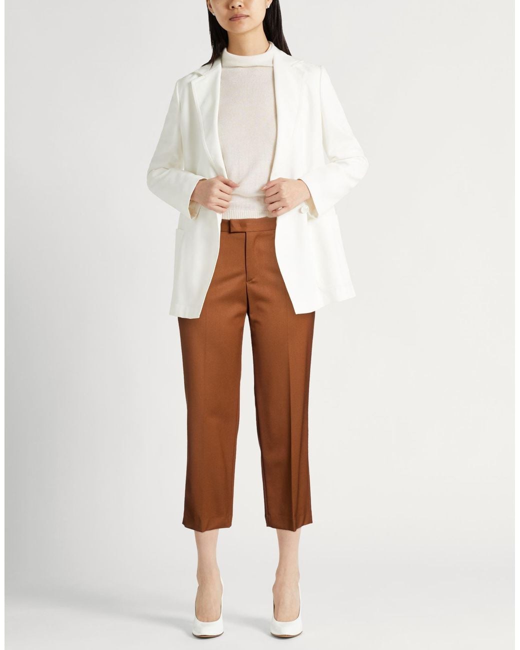 PT Torino Brown Pants Virgin Wool, Elastane