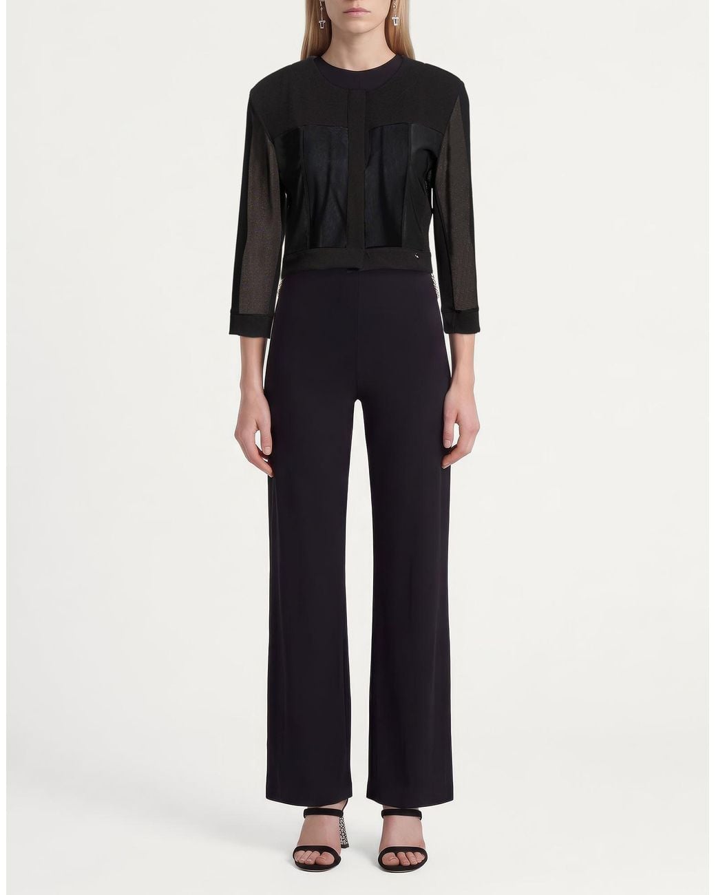 Rinascimento Black Jacket Polyester, Elastane