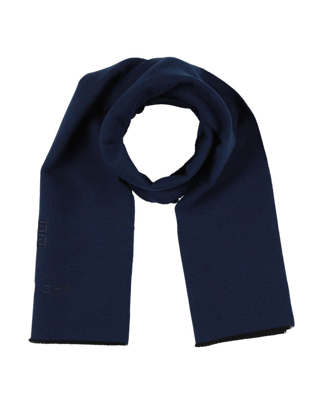 Givenchy Blue Scarf Cashmere, Wool for men