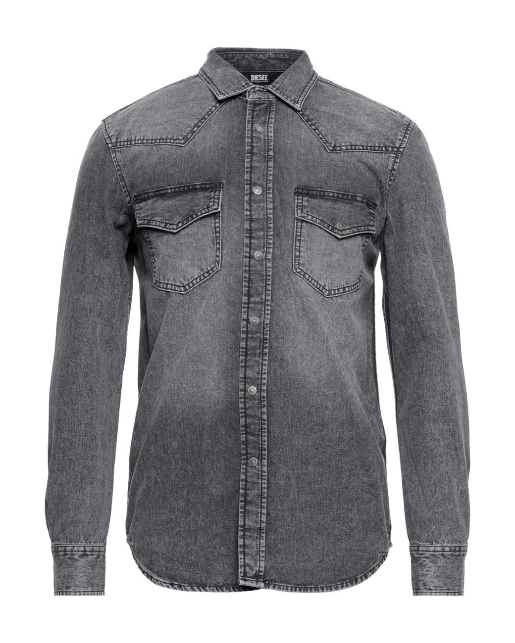 diesel grey denim shirt