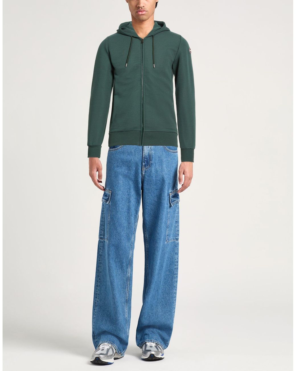 Colmar Green Sweatshirt Cotton, Polyester, Elastane for men