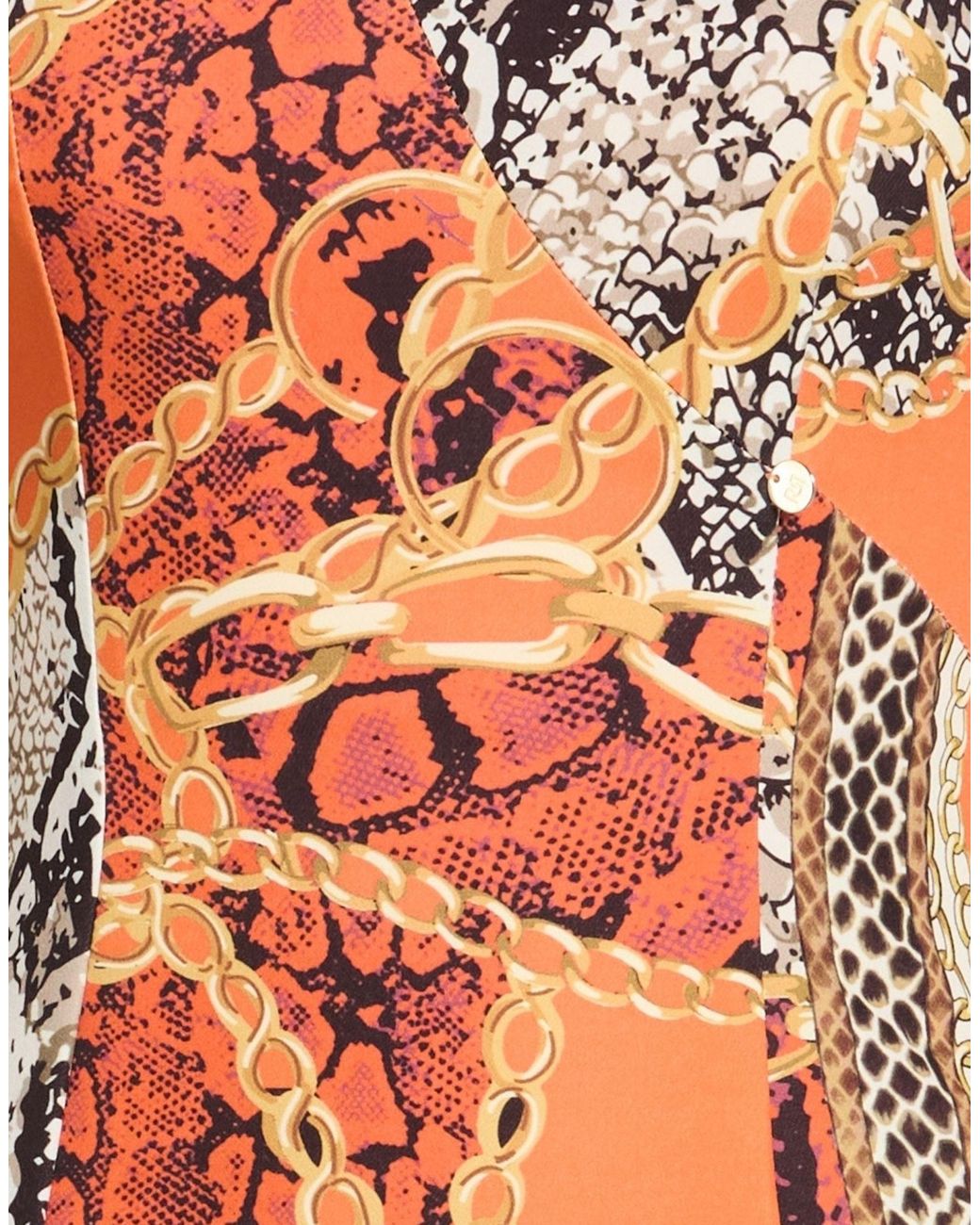 Rinascimento Orange Mini Dress Polyester, Elastane