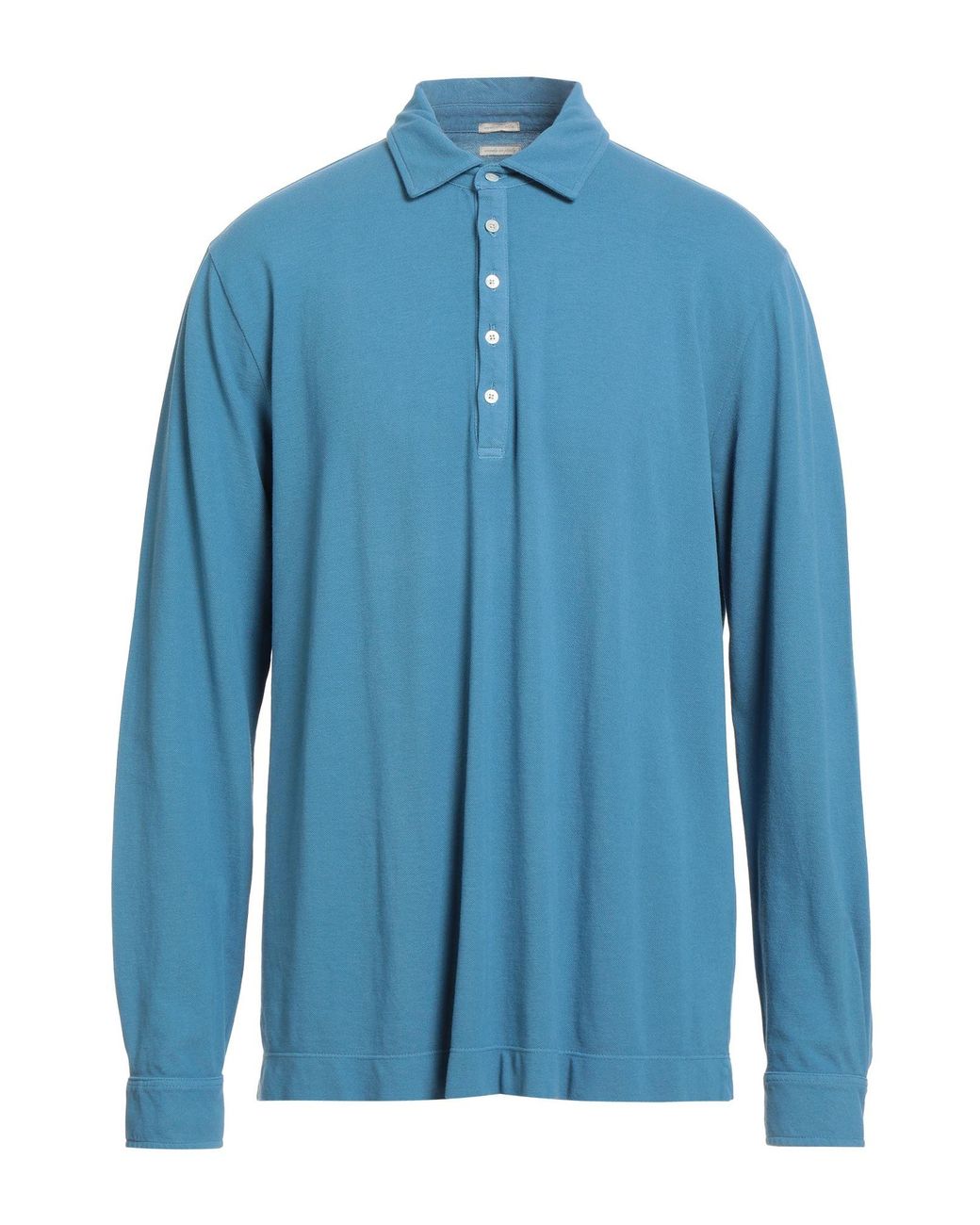 Massimo Alba Blue Polo Shirt Cotton for men