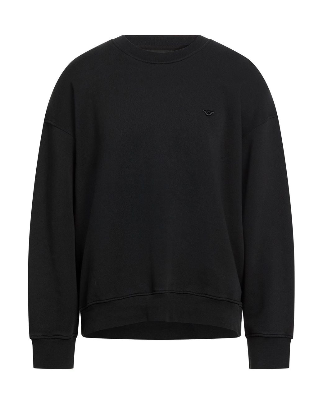 Emporio Armani Black Sweatshirt Cotton for men