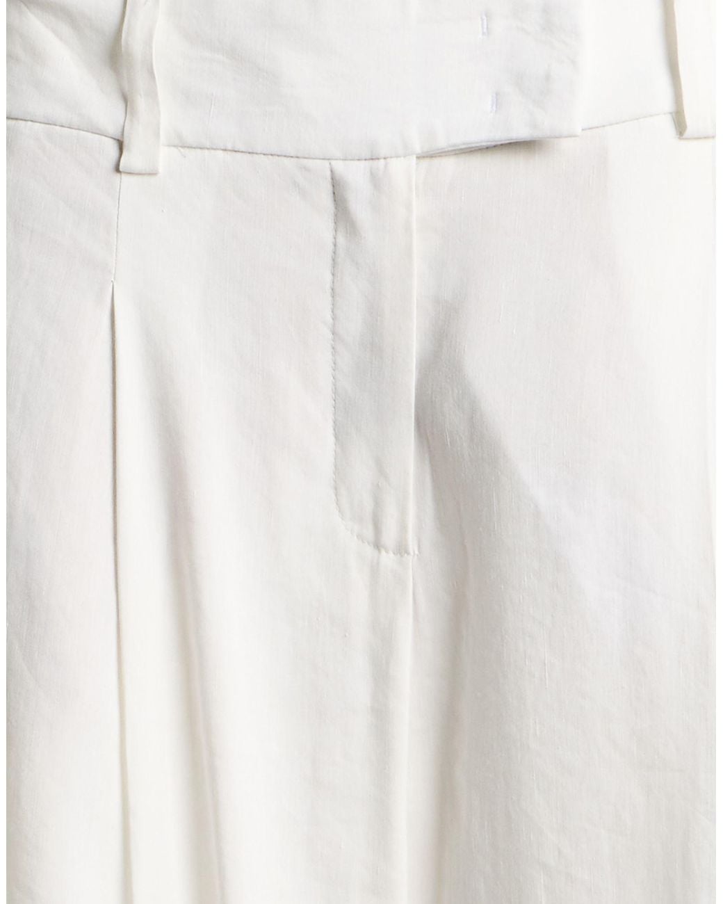 Seductive White Pants Linen, Viscose, Elastane