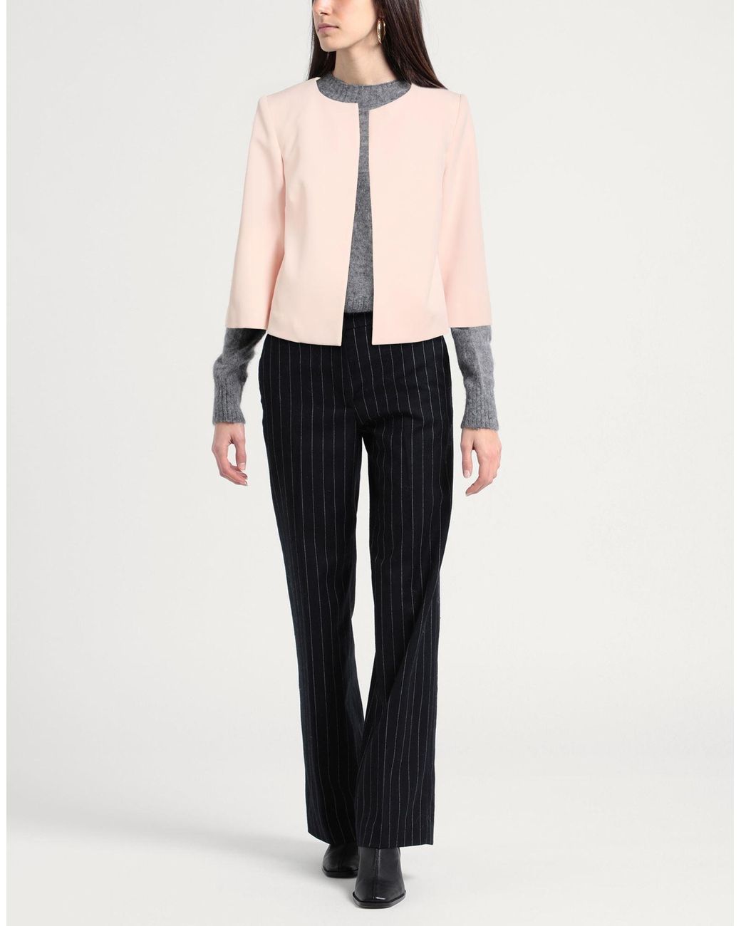 MANUEL DEL REI Pink Jacket Polyester, Elastane