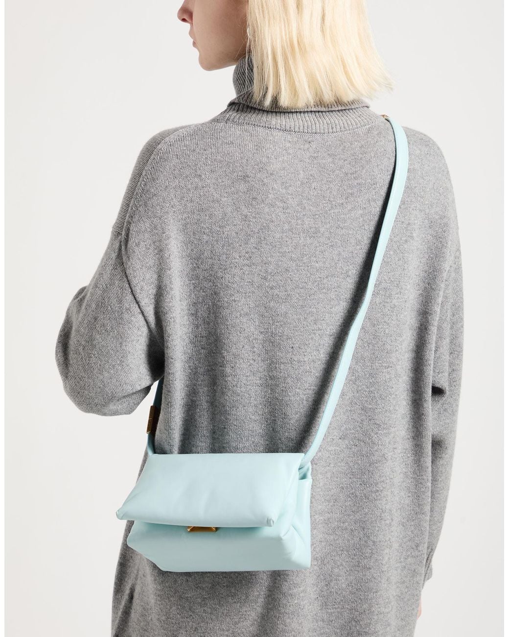 Marni Blue Sky Cross-Body Bag Cow Leather, Brass