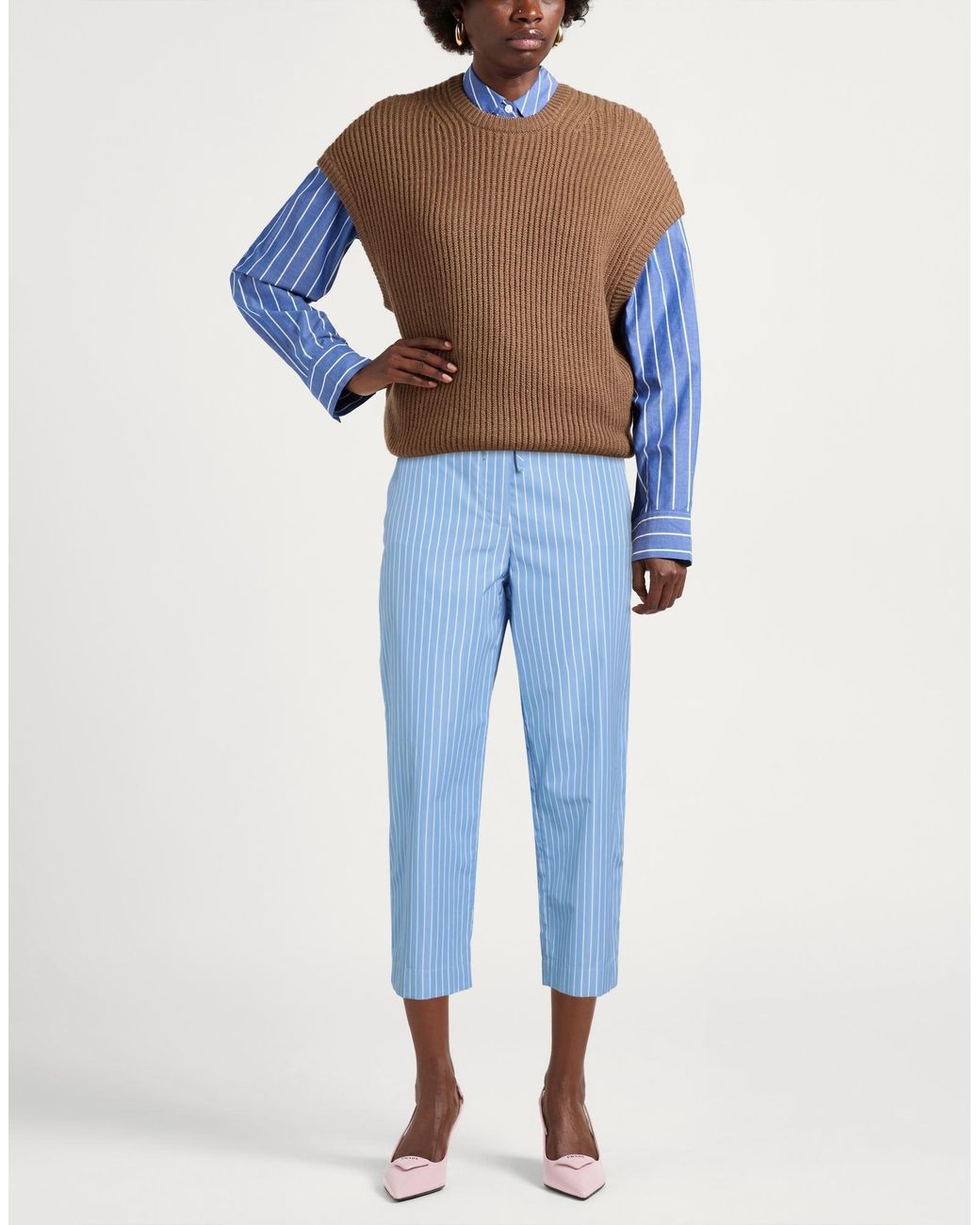Gran Sasso Blue Pants Cotton