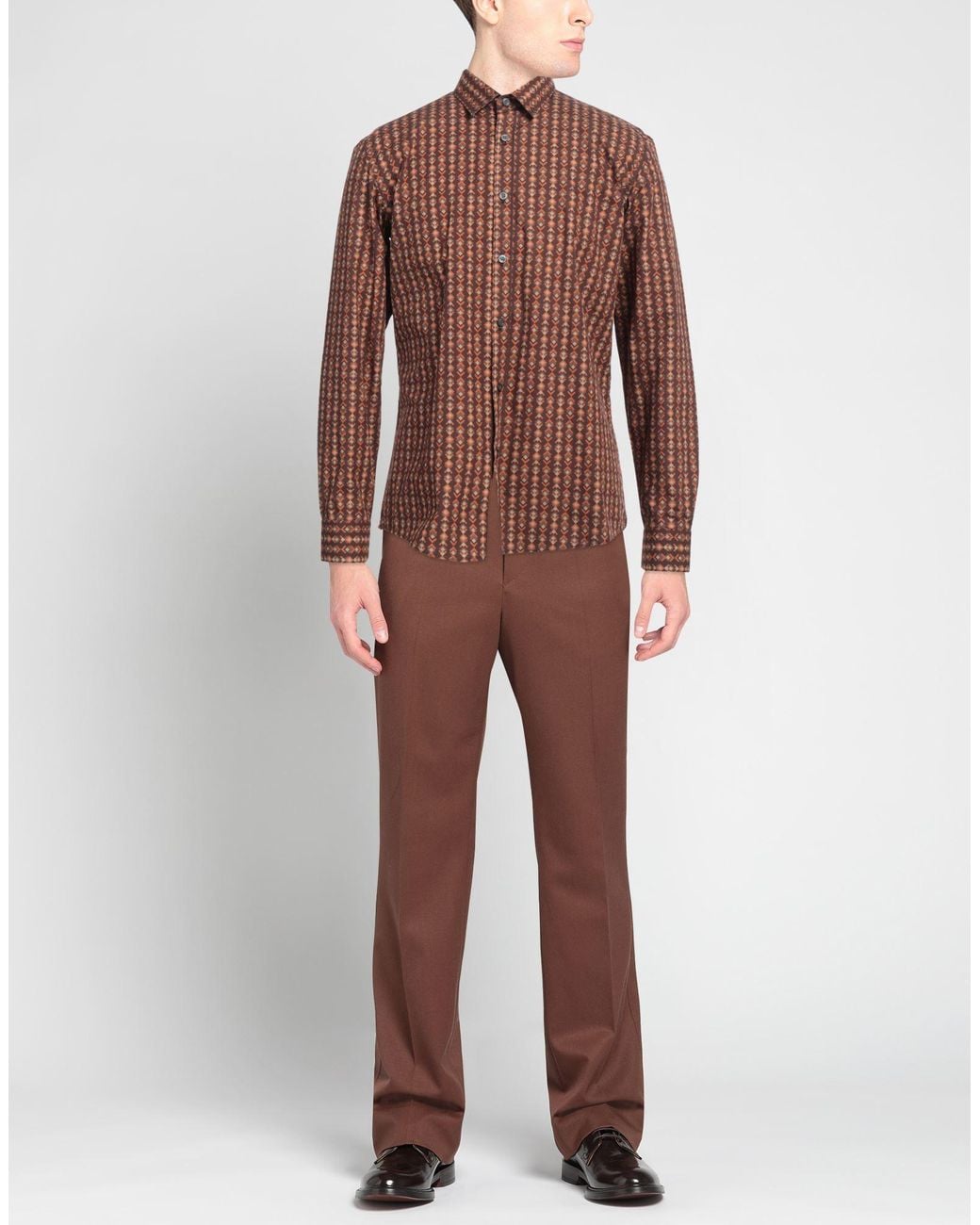 Daniele Alessandrini Brown Shirt for men