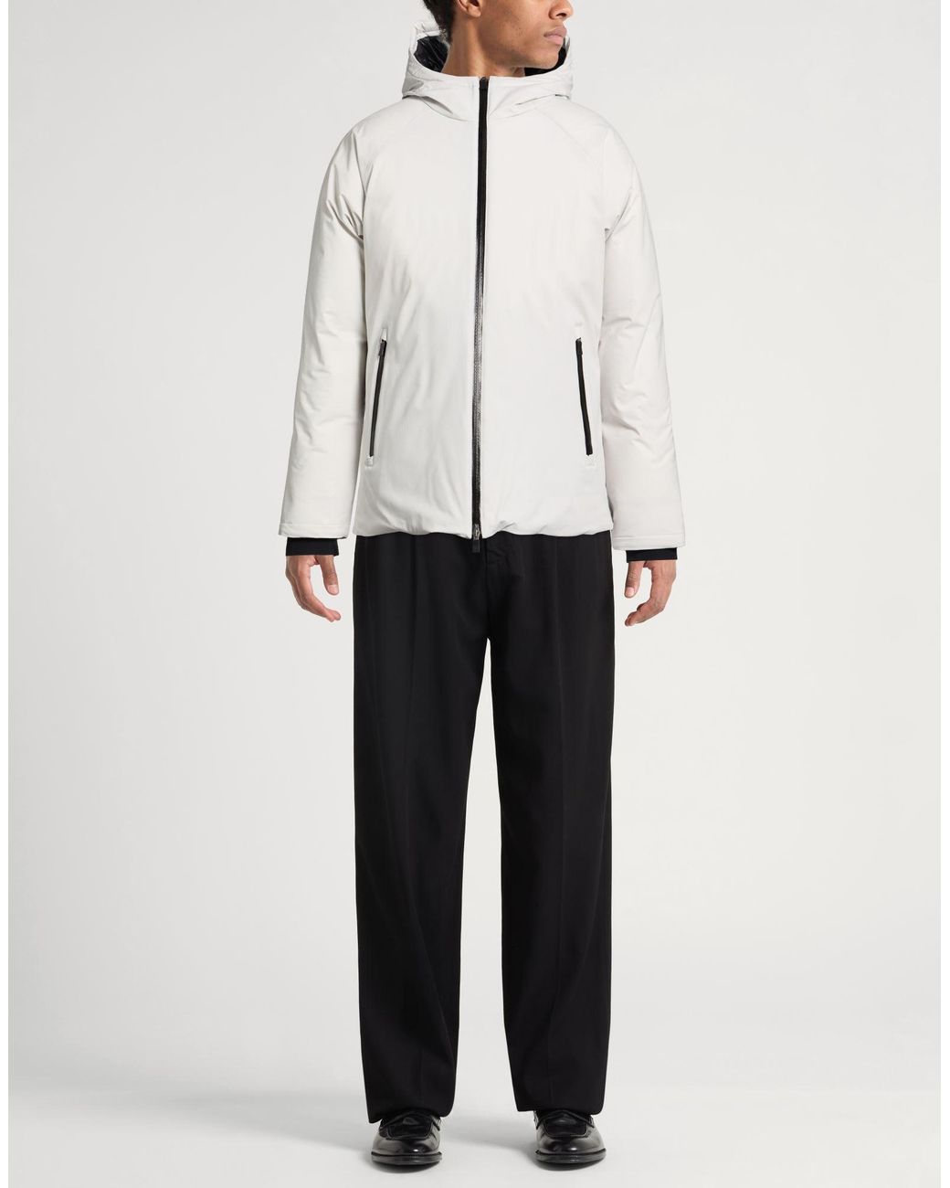 Herno White Laminar Light Puffer Polyester for men