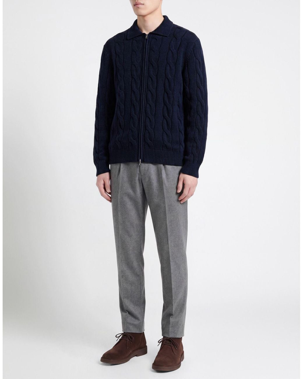 Gran Sasso Blue Cardigan Cashmere for men