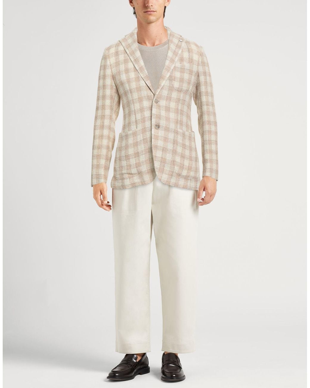 L.b.m. 1911 Natural Blazer Polyester, Cotton for men