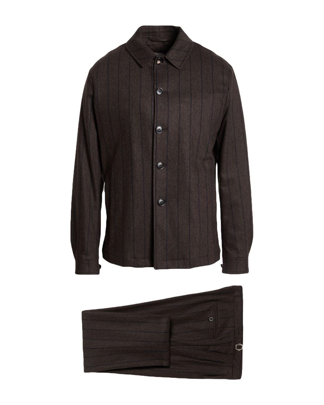 Sartorio Napoli Black Dark Suit Wool, Cashmere, Elastane for men