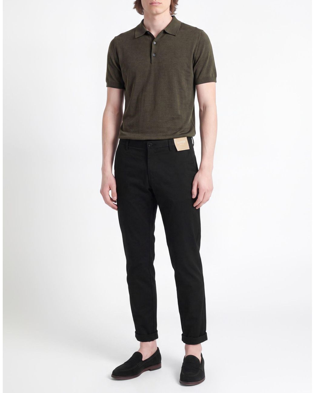 AT.P.CO Black Pants for men