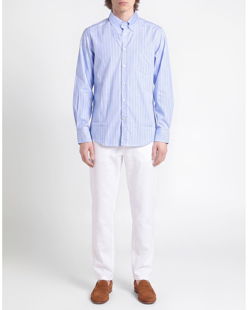 Paul & Shark Blue Light Shirt Cotton for men