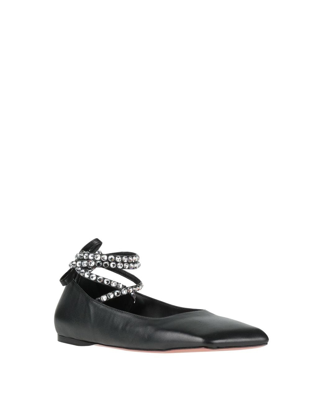 AMINA MUADDI Black Ballet Flats
