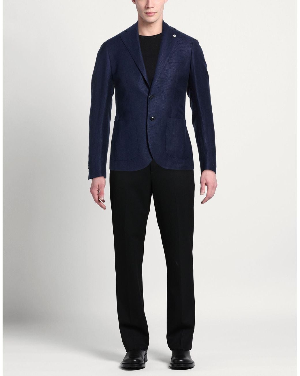 L.b.m. 1911 Blue Blazer Linen, Viscose for men