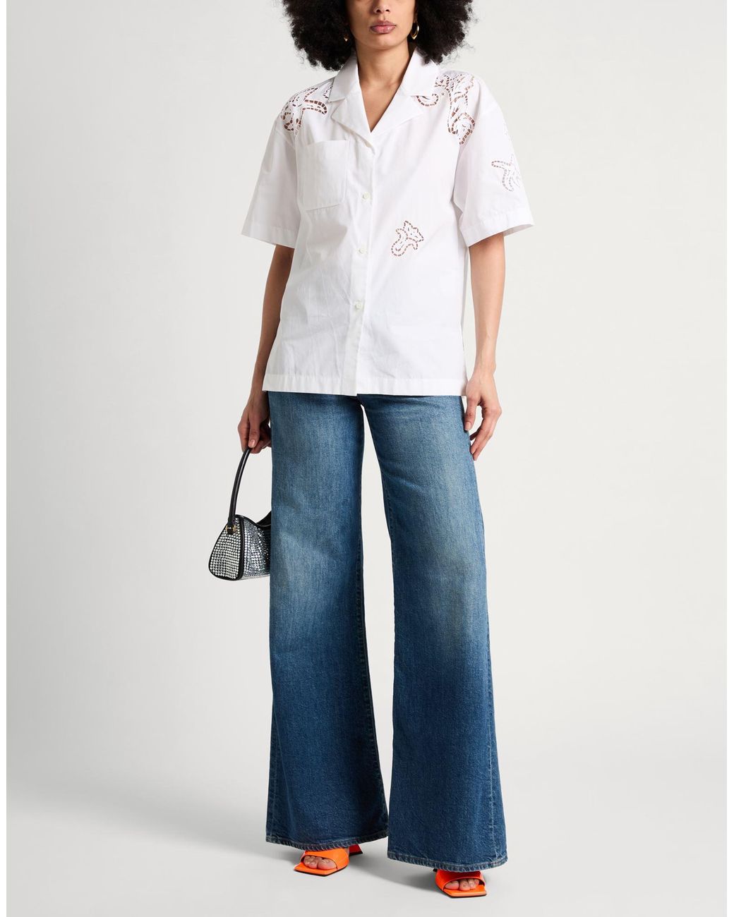 Versace White Shirt Cotton, Polyester