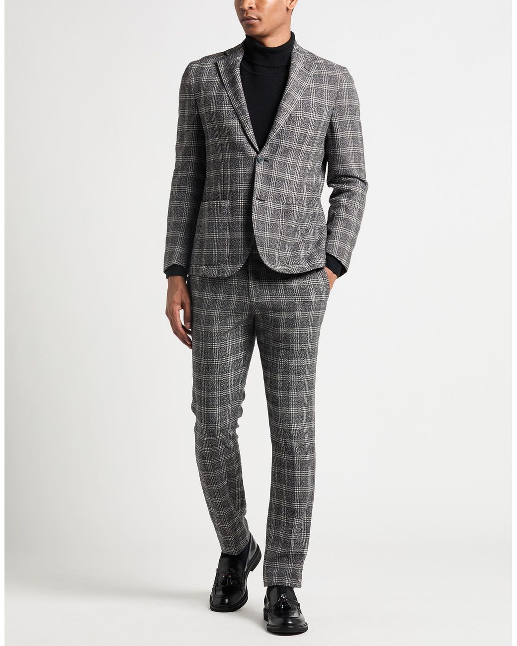 Barbati Gray Suit Wool, Polyester for men