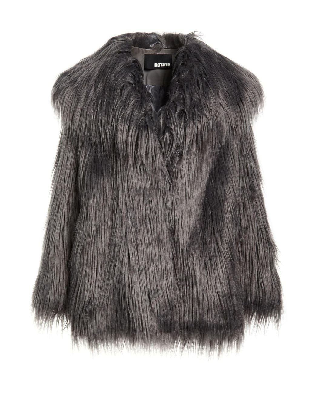 ROTATE BIRGER CHRISTENSEN Gray Shearling & Teddy