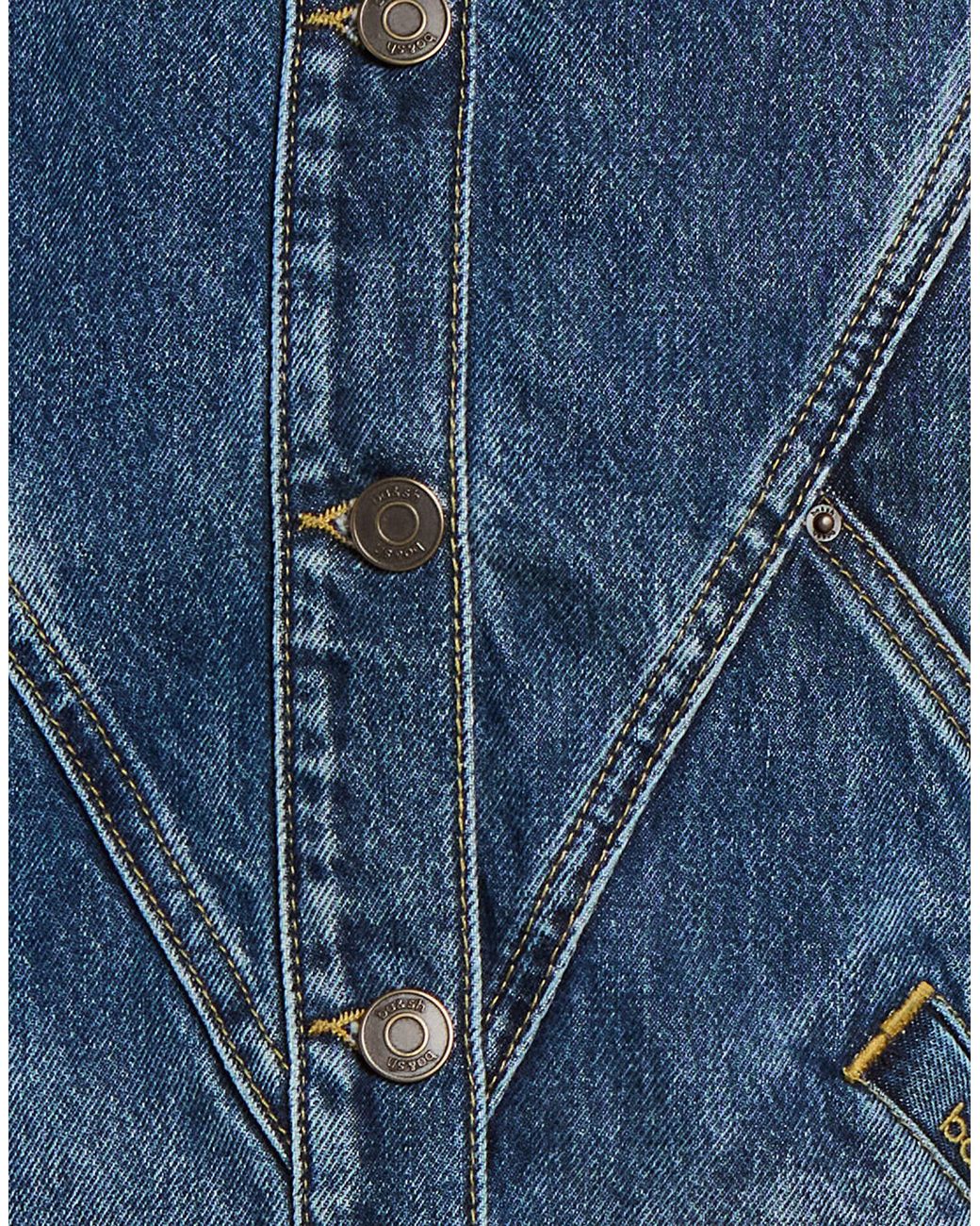 Ba&sh Blue Denim Outerwear Cotton