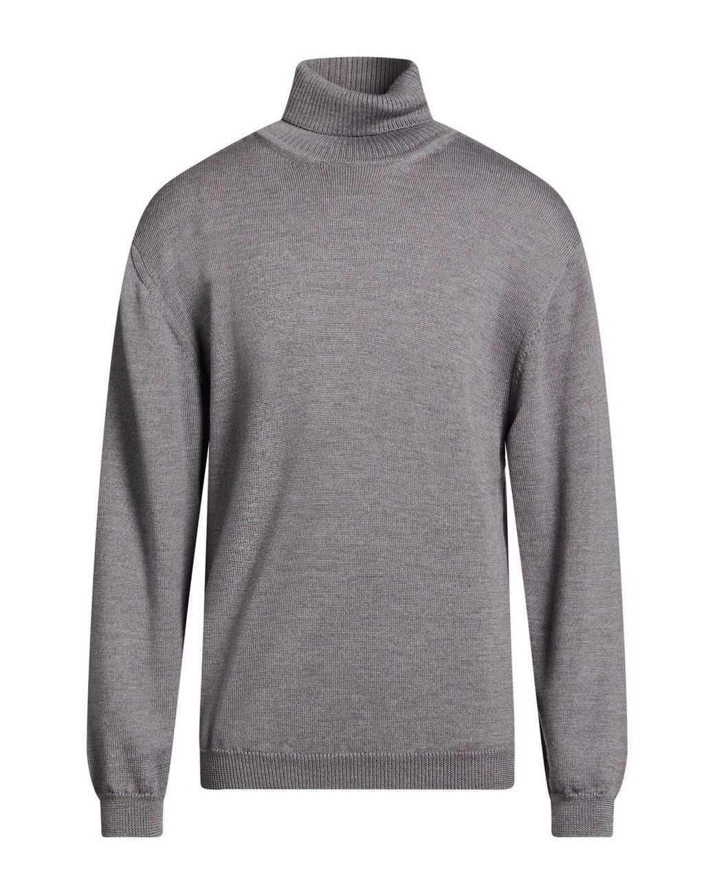 Daniele Fiesoli Gray Turtleneck Merino Wool for men