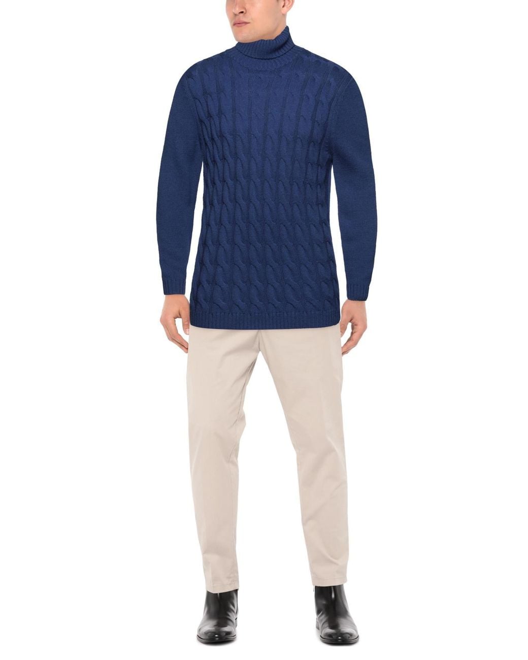 Diktat Blue Turtleneck for men