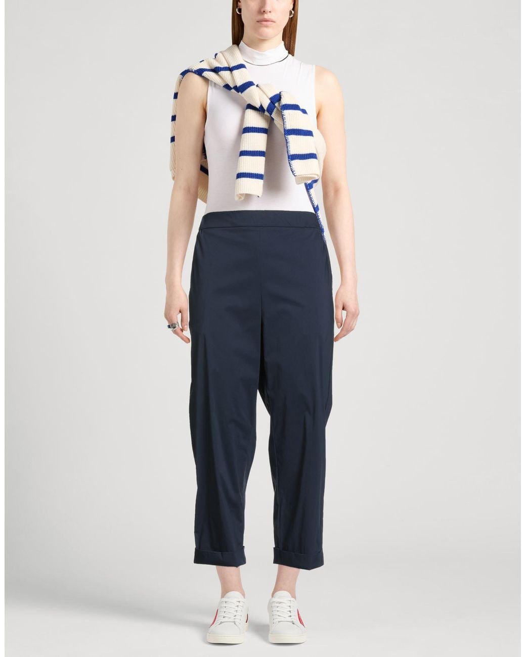 MEIMEIJ Blue Pants Cotton, Polyamide, Elastane
