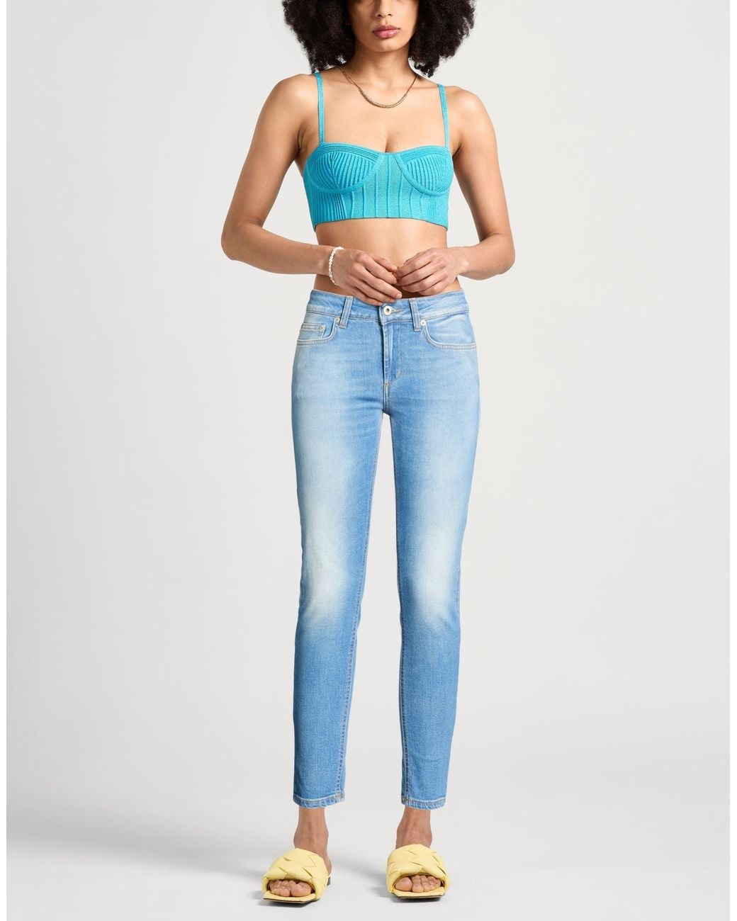 Dondup Blue Jeans Cotton, Polyester, Elastane