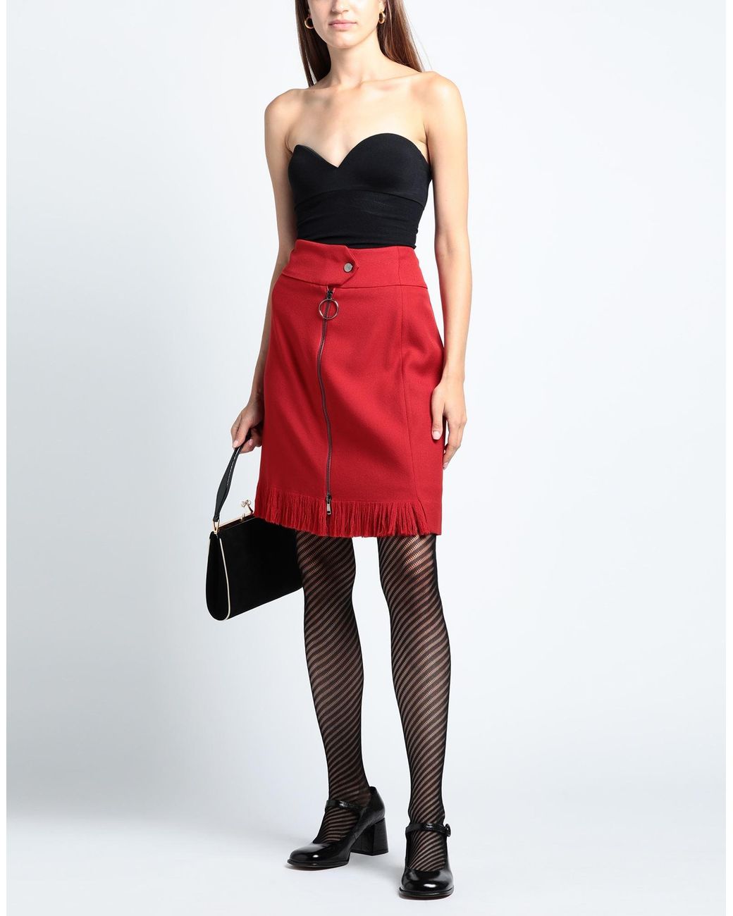 Beatrice B. Red Mini Skirt