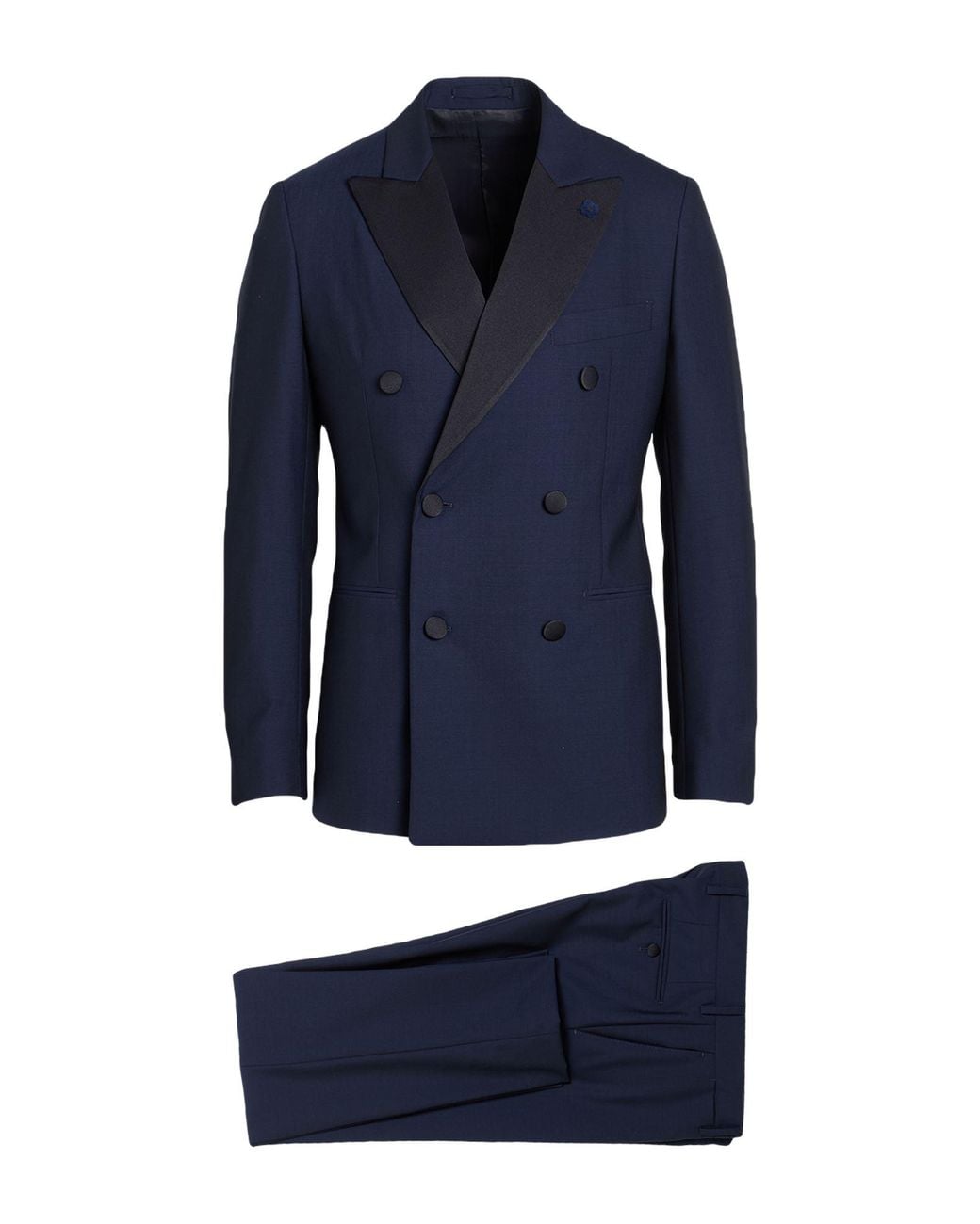Lardini Blue Suit Wool, Elastane for men