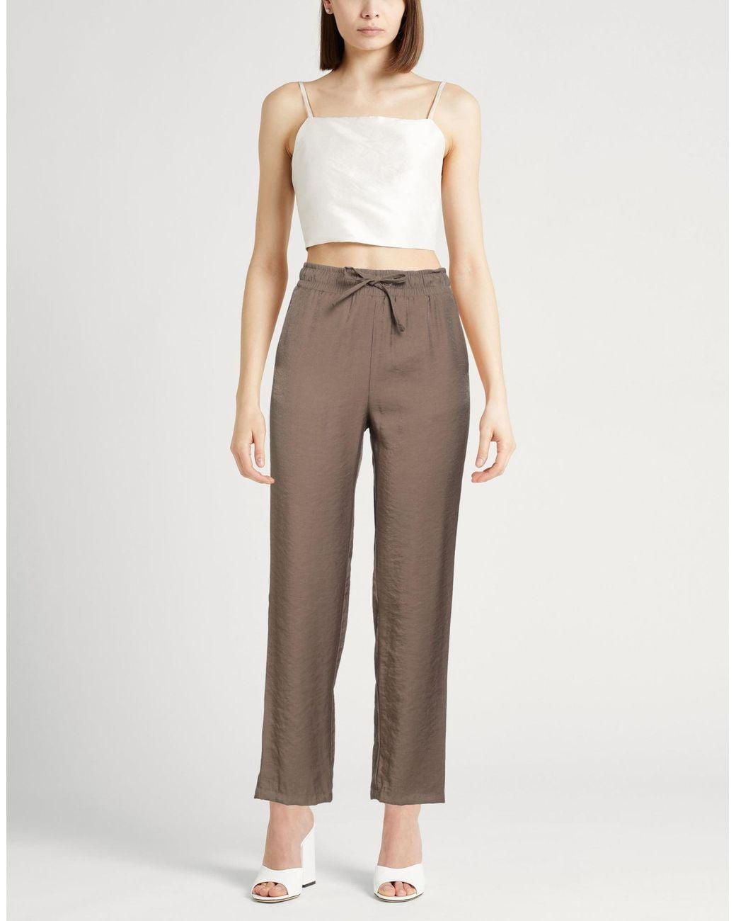 Liu Jo Gray Pants Viscose, Polyester