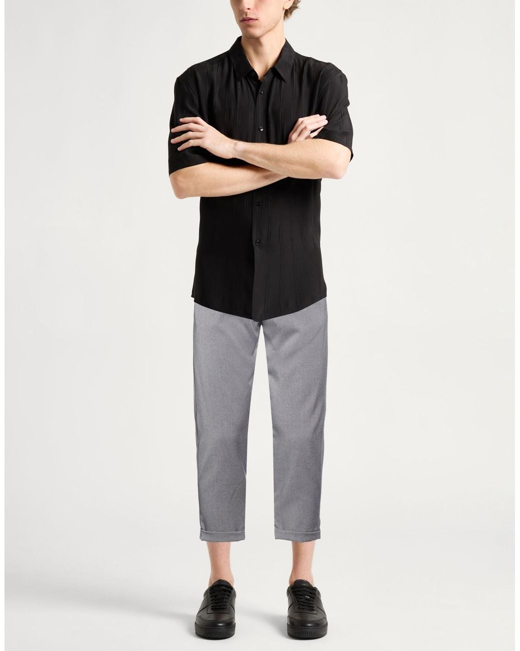 Imperial Gray Pants Polyester, Viscose, Elastane for men