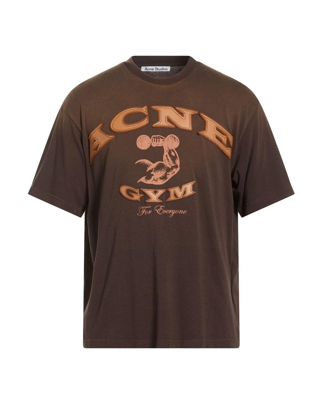 Acne Brown Dark T-Shirt Cotton for men
