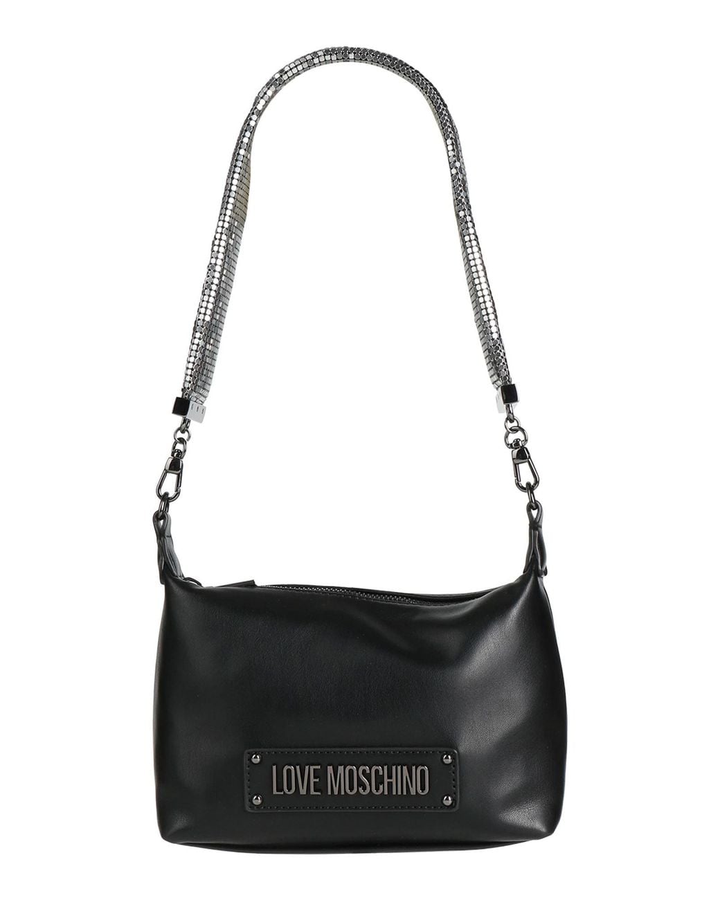 Love Moschino Black Shoulder Bag Textile Fibers