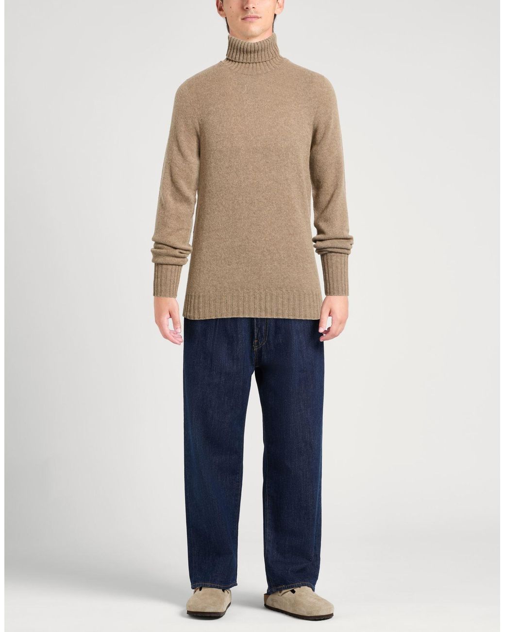 Drumohr Natural Sand Turtleneck Lambswool for men