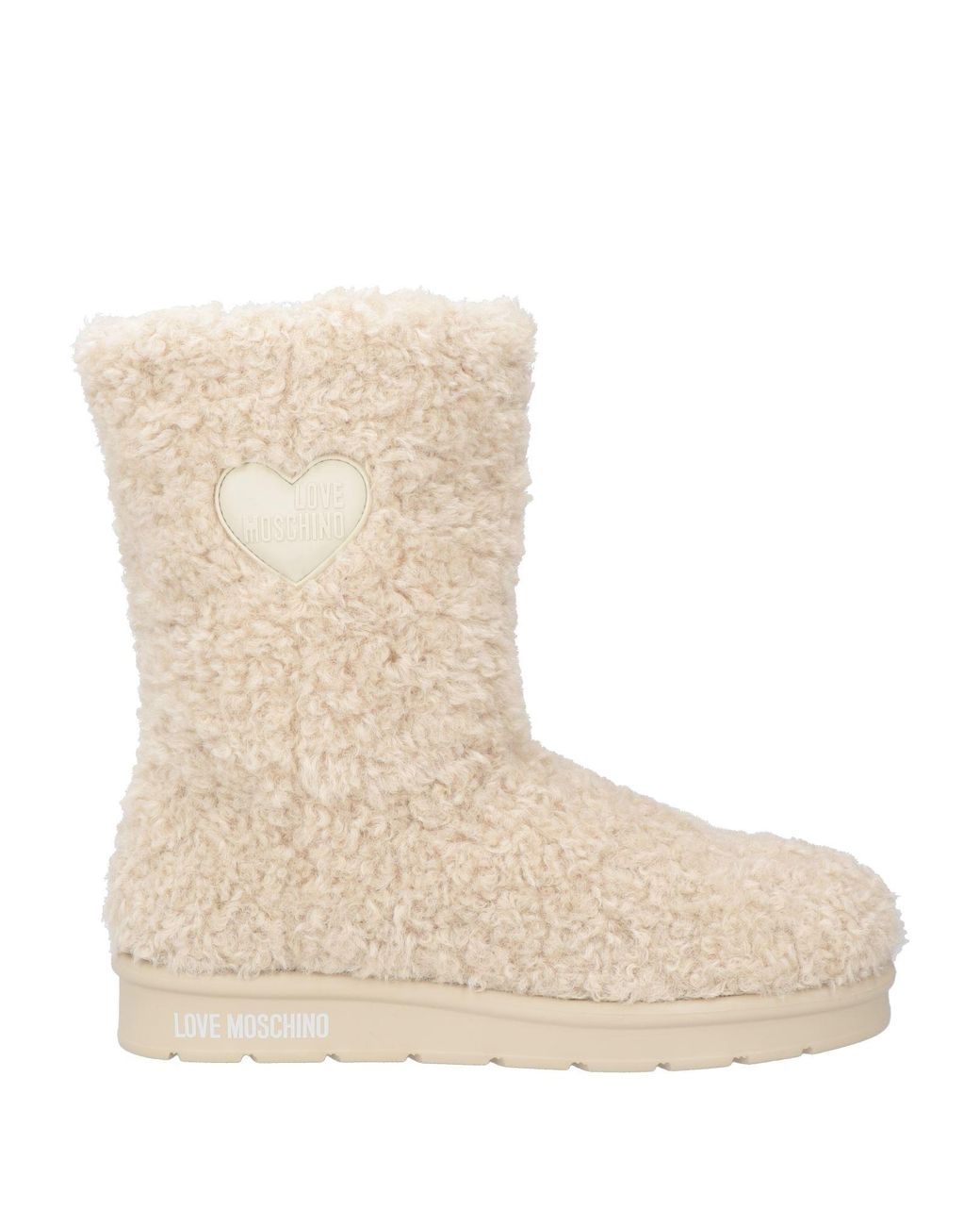 Love Moschino Natural Ankle Boots