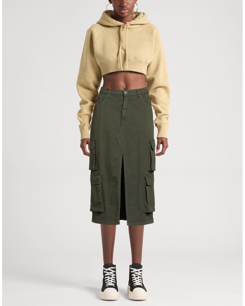 Kaos Green Midi Skirt