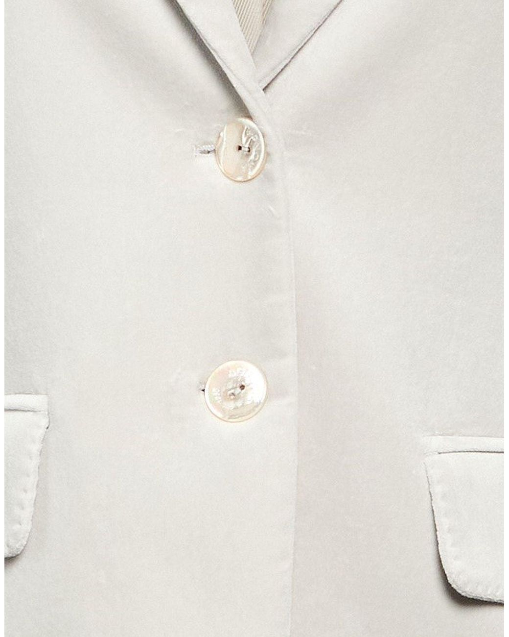 Agnona White Light Blazer Cotton, Elastane