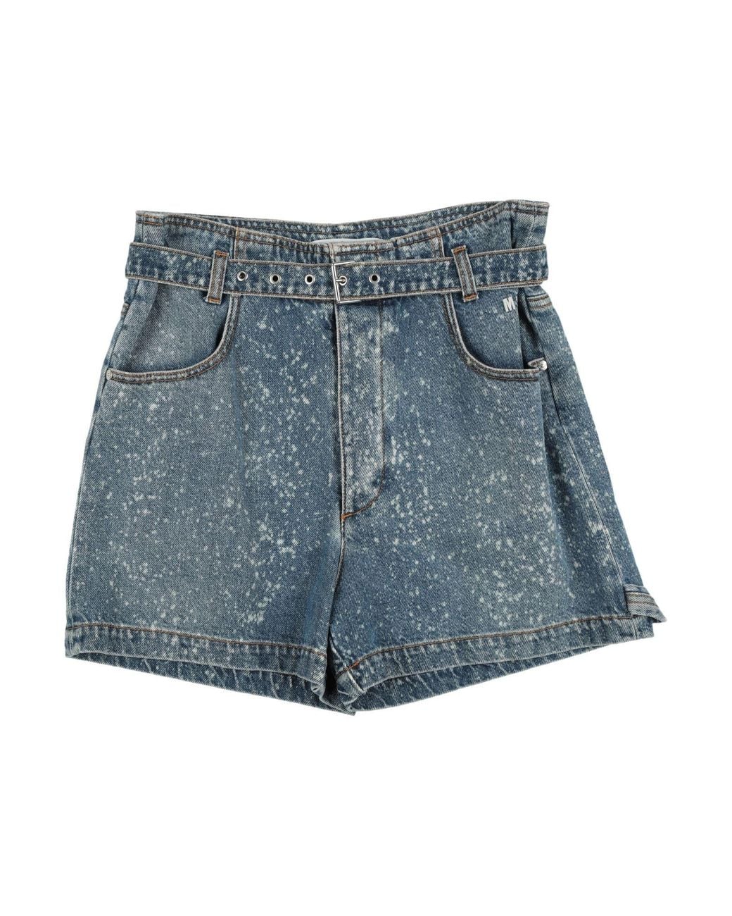 Short En Jean MSGM en coloris Blue