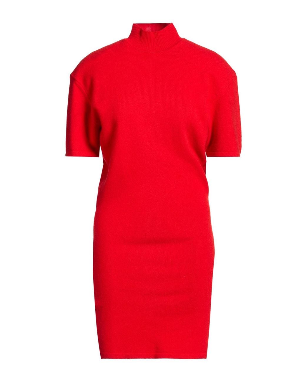 Jacquemus Red Mini Dress Merino Wool, Polyamide