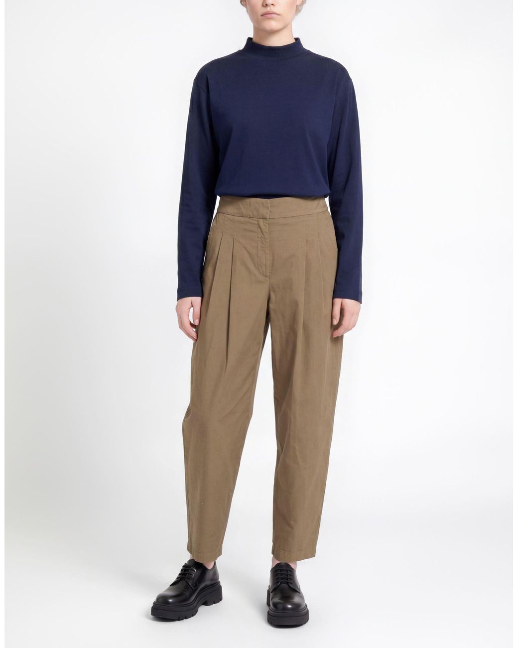 Gran Sasso Natural Khaki Pants Cotton, Elastane
