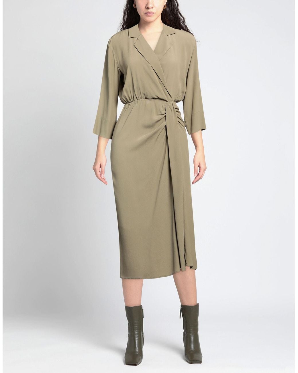 Semicouture Natural Midi Dress