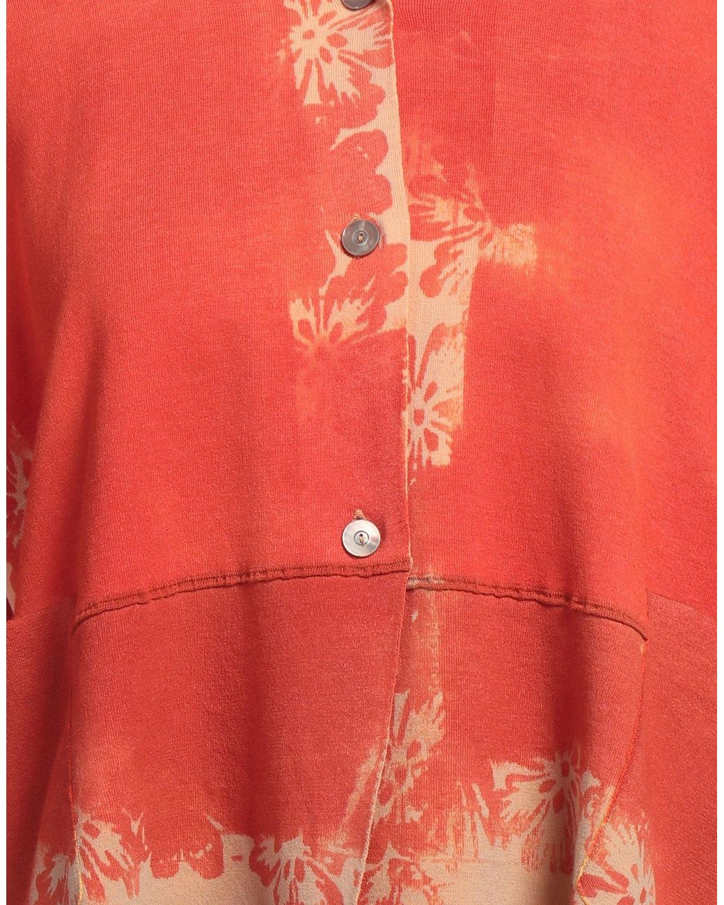 Cividini Red Cardigan Cotton, Polyamide, Elastane