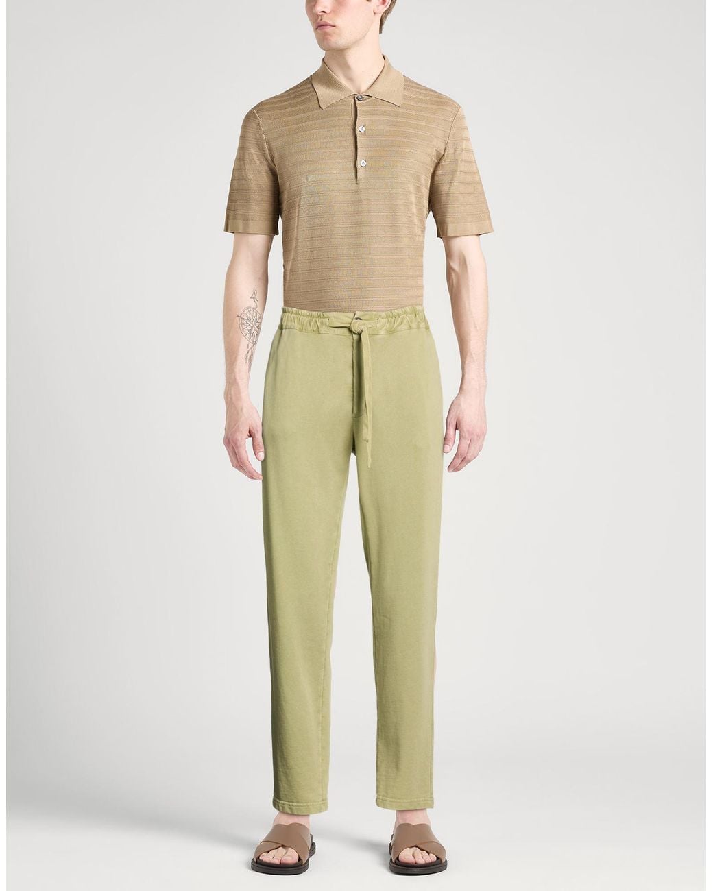 Crossley Green Pants Cotton for men