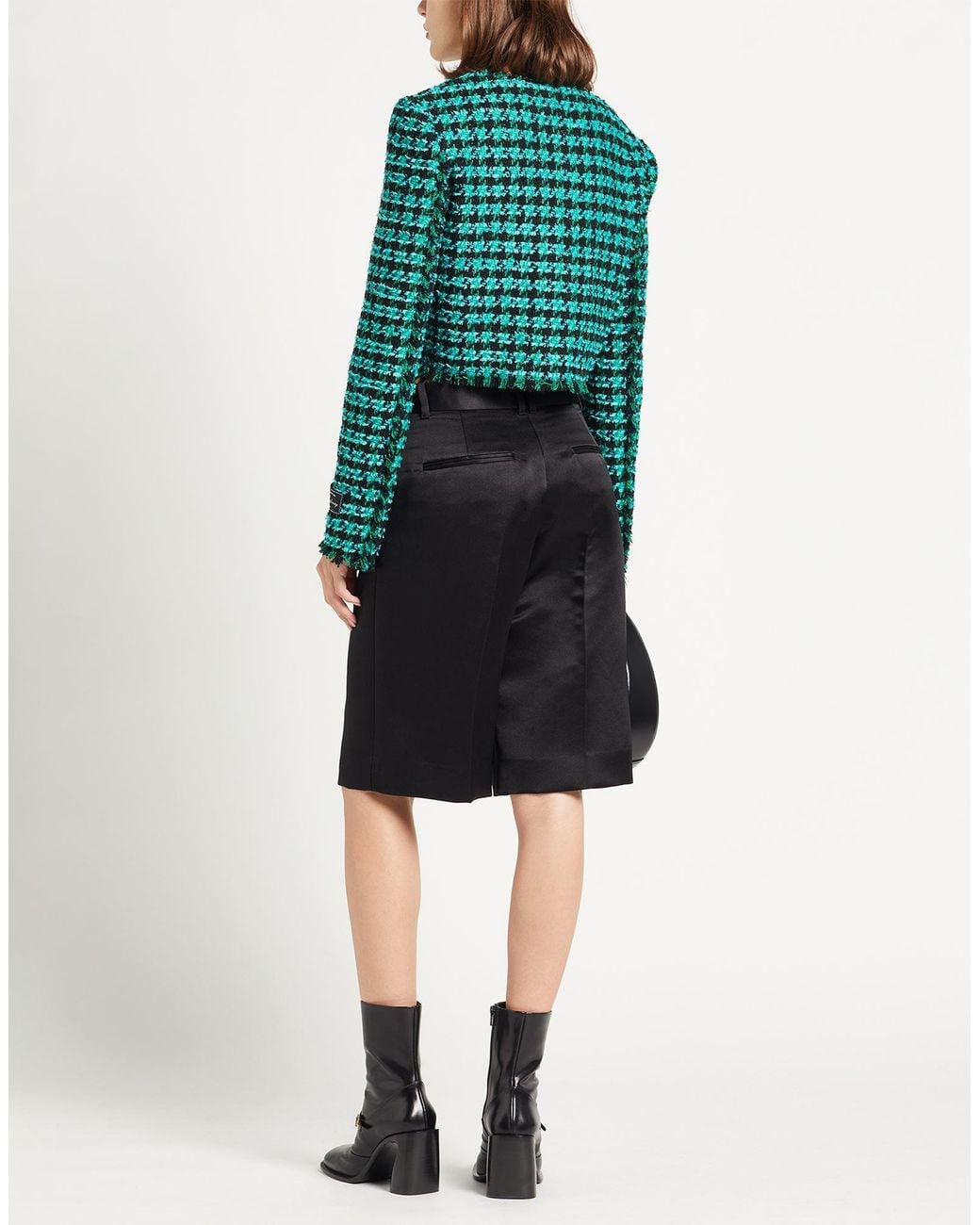 MSGM Green Jacket Cotton, Acrylic, Polyester, Wool, Viscose