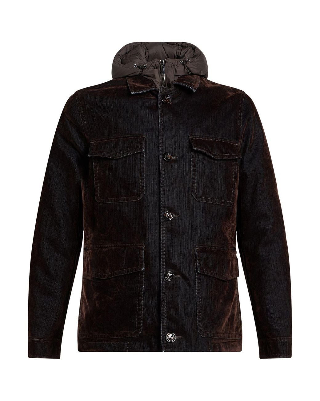 Moorer Black Jacket Cotton, Polyurethane for men
