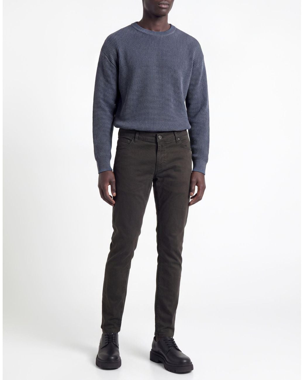 Dondup Black Pants Cotton, Elastane for men