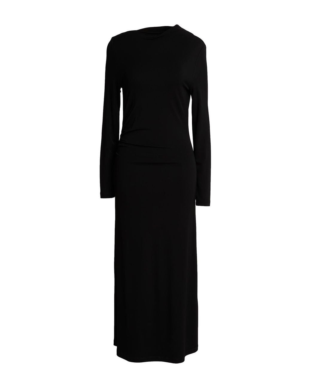Peserico Black Midi Dress Viscose, Elastane